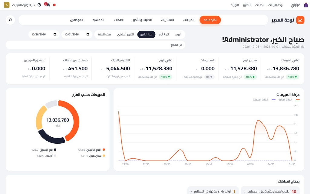 نظام ERP - اشتراك شهري · ERP - monthly subscription